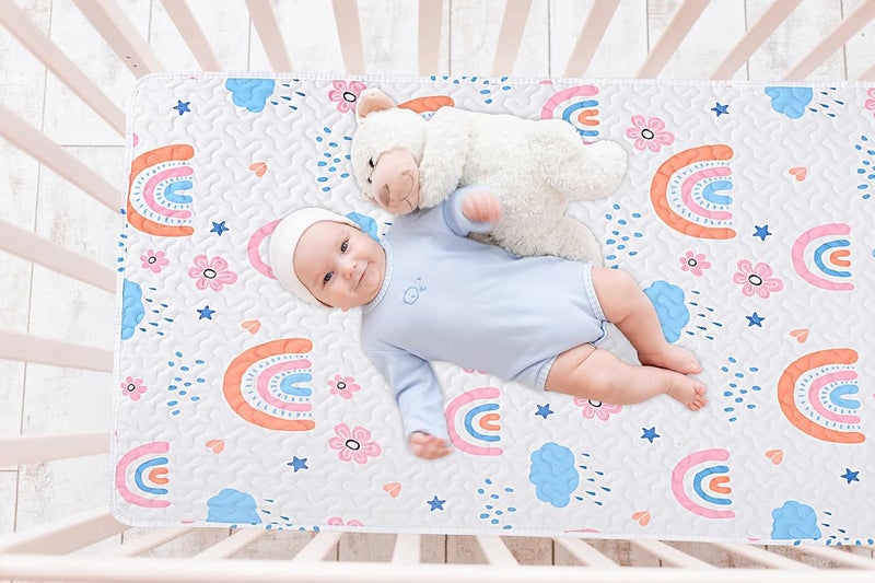 MatLeya Quilted Pack n Play Sheet Fitted, Breathable Thick Pad for Pack and Play Mattress, Pack and Play Mattress Sheet fits Graco, Portable Mini Cribs, Play Yards, Padded Playpen Protector Cover - Image 5